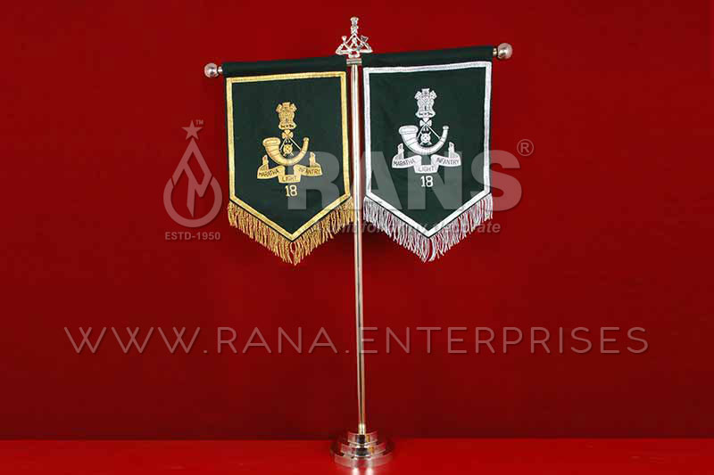 Brass T-Rod With Zari Flag 